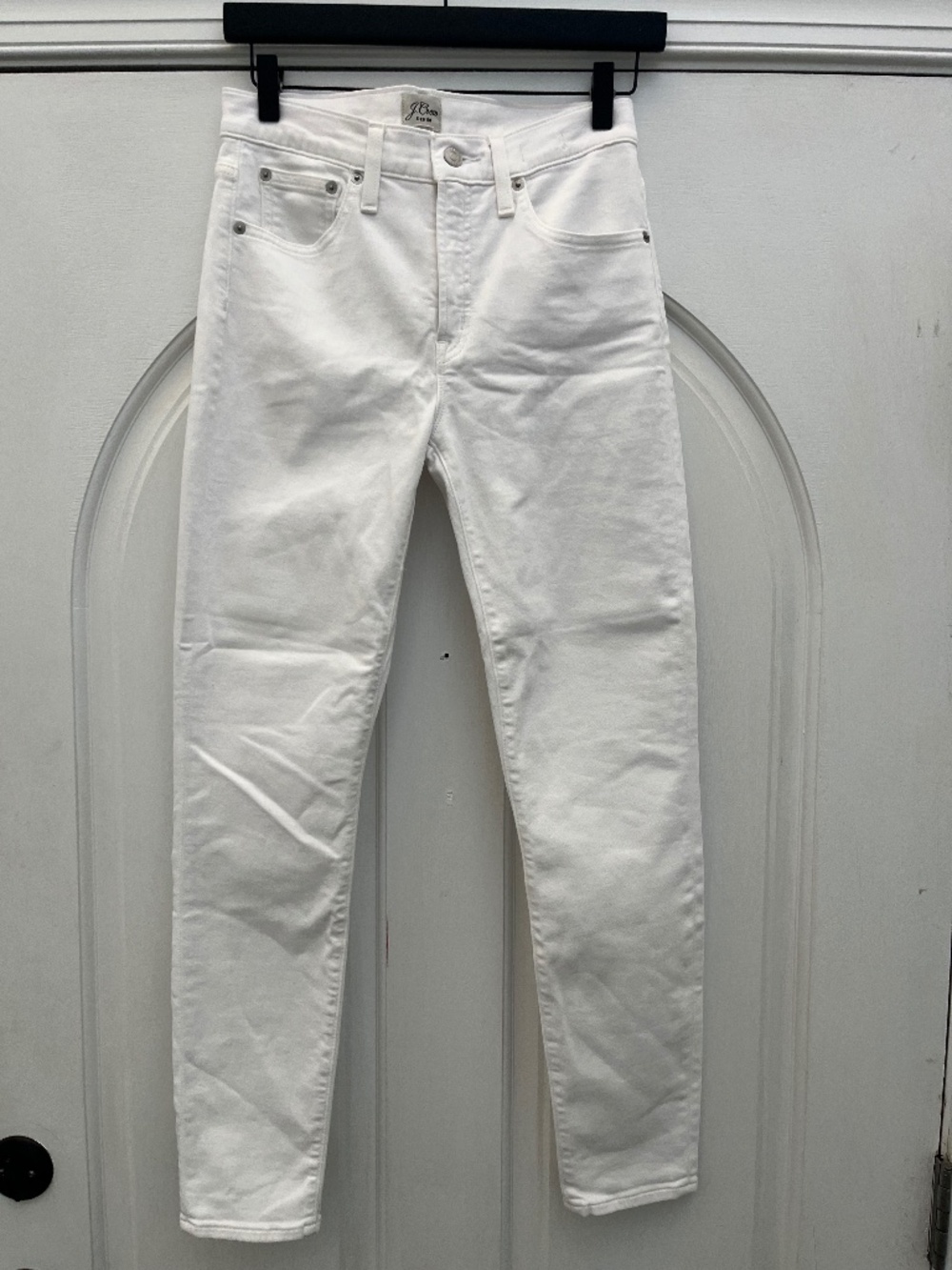 J Crew White Jeans (9" High-Rise Toothpick) - sz 28